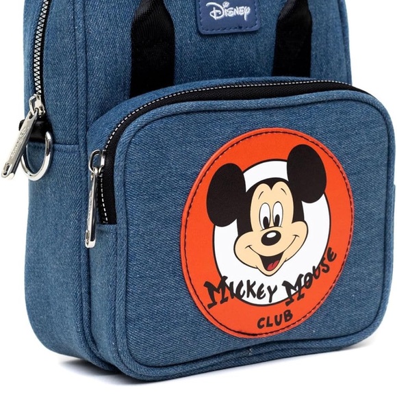 Disney Mickey Mouse Club crossbody bag NWT Denim blue parks bag purse - Picture 3 of 5